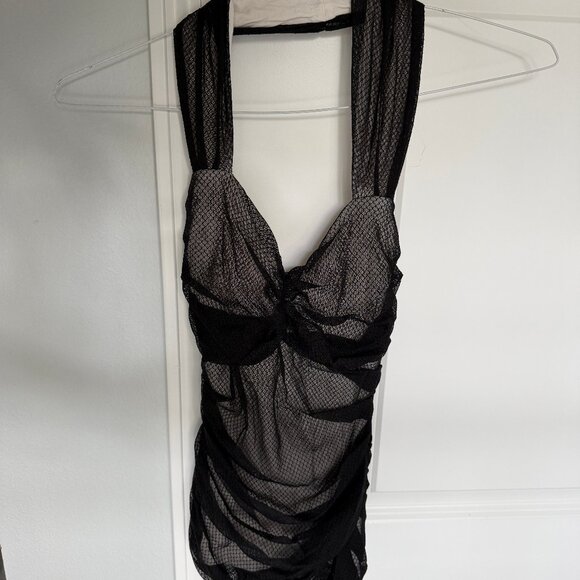 Bebe Tops Bundle – 4 Stylish Tops (XS/S) – Lace, Draped, Metallic Knit, Mesh - Picture 12 of 16